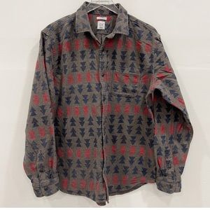 Gap Standard Fit southwest Print Flannel Button Up Shirt Long Sleeve Fall Large